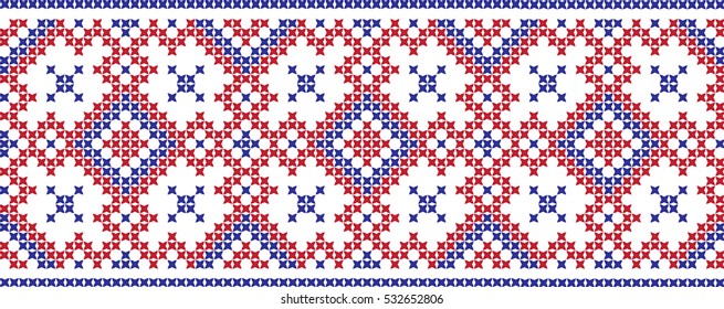 embroidered cross national pattern