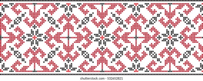 embroidered cross national pattern