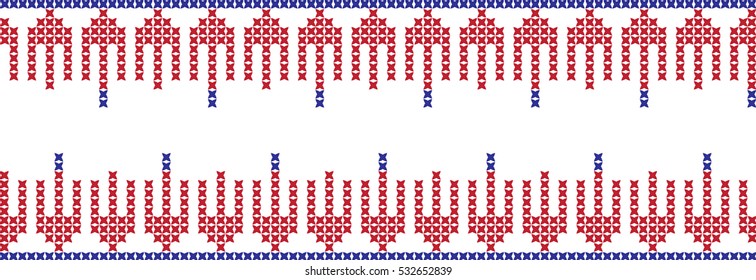 embroidered cross national pattern