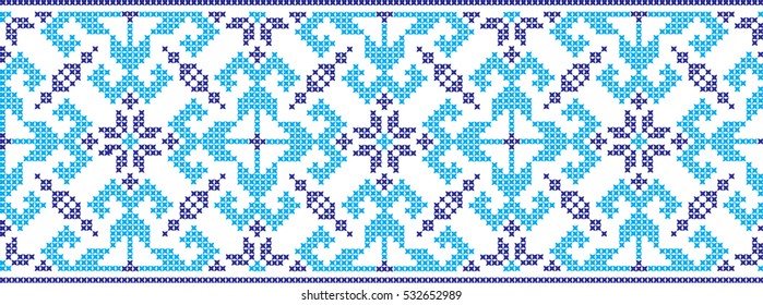 embroidered cross national pattern