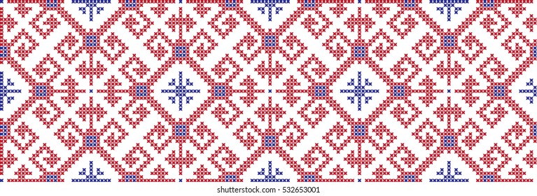 embroidered cross national pattern