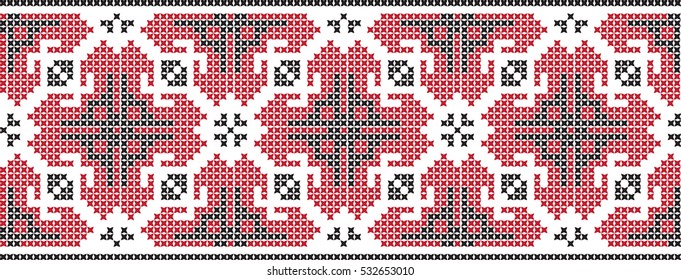 embroidered cross national pattern