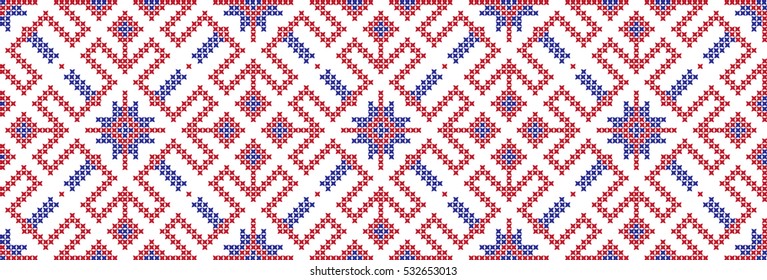 embroidered cross national pattern