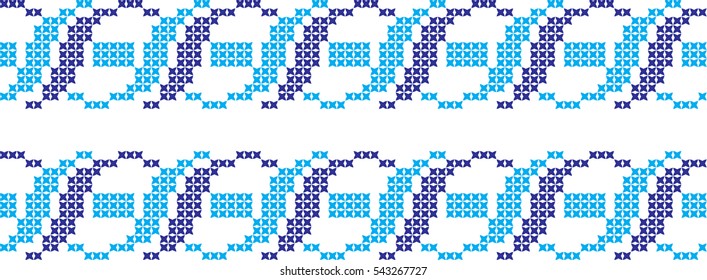 Embroidered cross ornametr national pattern