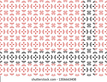 Embroidered cross-national pattern