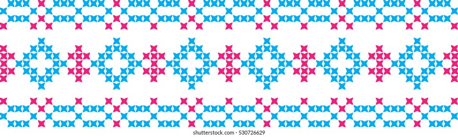 Embroidered cross-national pattern