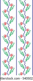 Embroidered cross-national pattern of colors