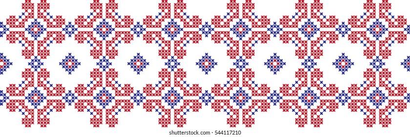 embroidered cross-stitch ornament national pattern