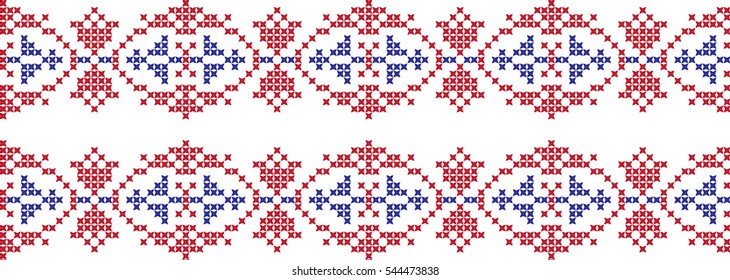 embroidered cross-stitch ornament national pattern