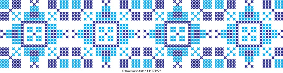 embroidered cross-stitch ornament national pattern