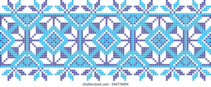 embroidered cross-stitch ornament national pattern