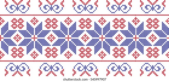 embroidered cross-stitch ornament national pattern