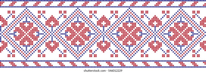 embroidered cross-stitch ornament national pattern