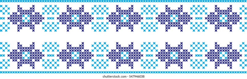 embroidered cross-stitch ornament national pattern