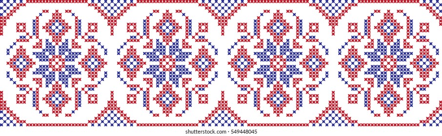 embroidered cross-stitch ornament national pattern