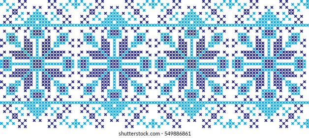 embroidered cross-stitch ornament national pattern