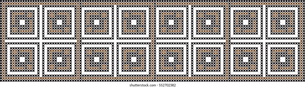embroidered cross-stitch ornament national pattern