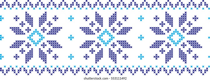 embroidered cross-stitch ornament national pattern
