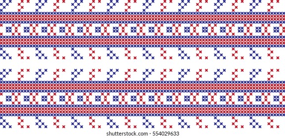 embroidered cross-stitch ornament national pattern