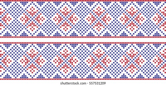embroidered cross-stitch ornament national pattern