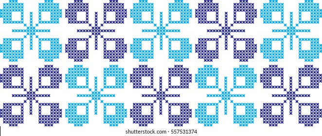 embroidered cross-stitch ornament national pattern