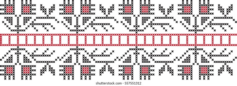embroidered cross-stitch ornament national pattern