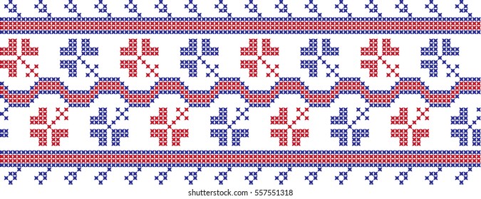 embroidered cross-stitch ornament national pattern