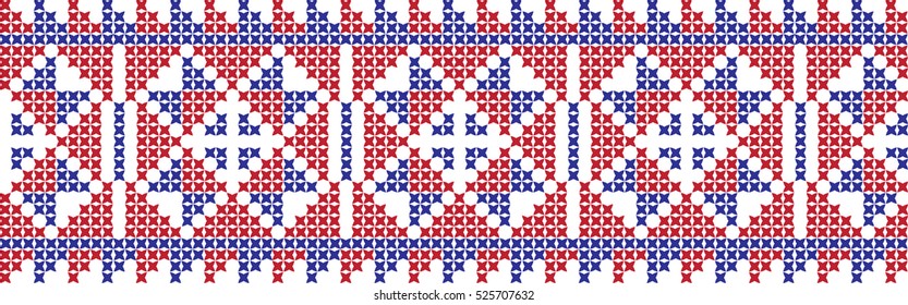 Embroidered cross-stitch pattern Ukrainian 