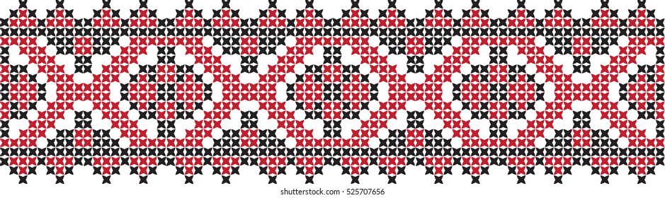 Embroidered cross-stitch pattern Ukrainian 