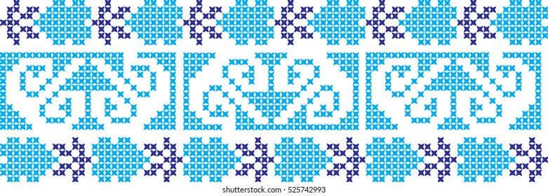 Embroidered cross-stitch pattern Ukrainian 