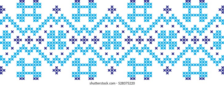 Embroidered cross-stitch pattern of Ukrainian nation