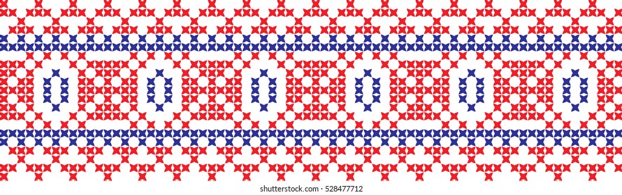 Embroidered cross-stitch pattern of Ukrainian nation