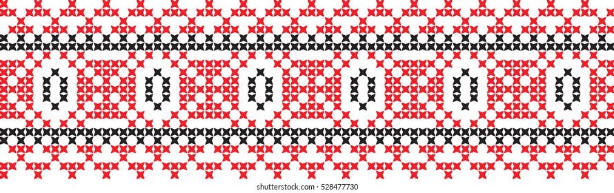 Embroidered cross-stitch pattern of Ukrainian nation