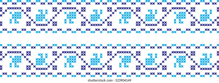 embroidered cross-stitch pattern Ukrainian national