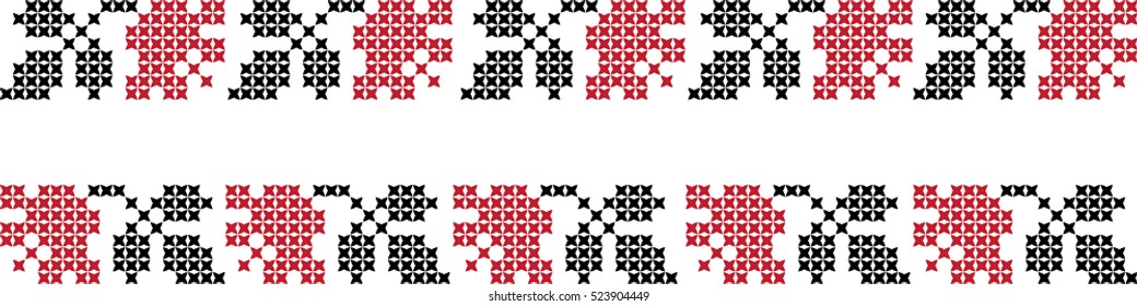 embroidered cross-stitch pattern Ukrainian national