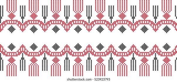 embroidered cross-stitch pattern Ukrainian national