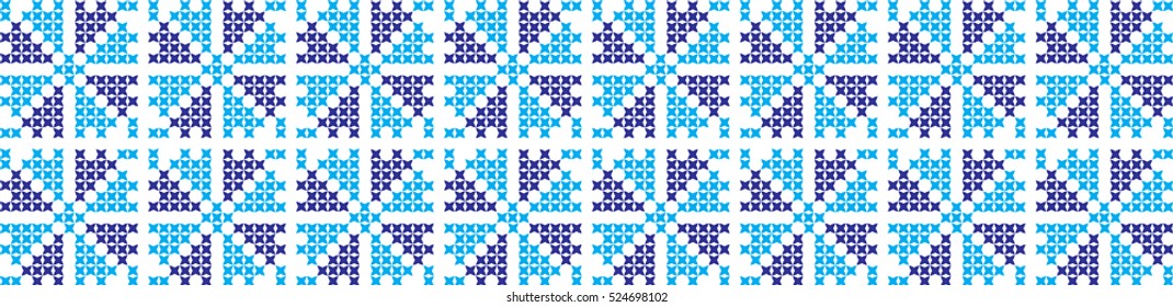 Embroidered cross-stitch pattern Ukrainian national