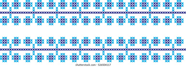 Embroidered cross-stitch pattern Ukrainian national