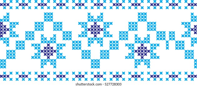 Embroidered cross-stitch pattern Ukrainian national