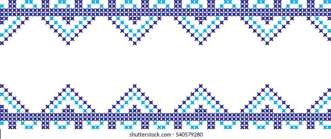 Embroidered cross-stitch pattern Ukrainian national pattern