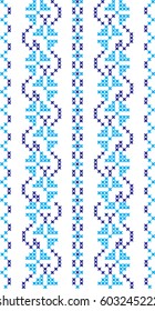 Embroidered cross-stitch pattern Ukrainian national