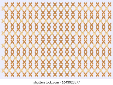 Embroidered cross-stitch pattern. Use for decorating clothes, scarves, fabrics, bags