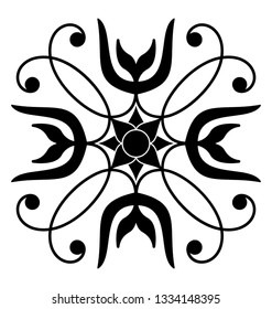 Embroidered design element icon 