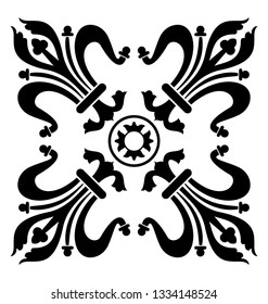 Embroidered design element icon 