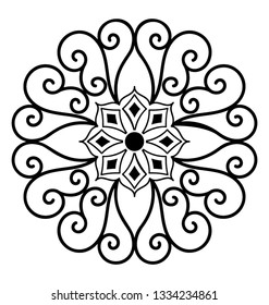 Embroidered design element icon 