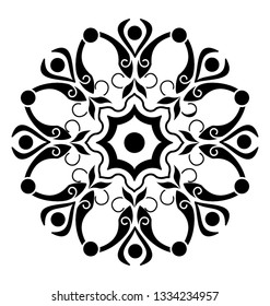 Embroidered design element icon 