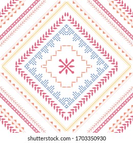 Embroidered design pattern for living room decor.