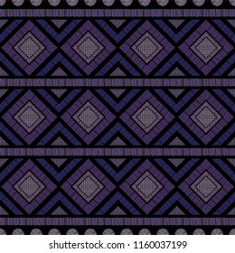 Embroidered ethnic seamless pattern. 