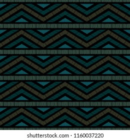 Embroidered ethnic seamless pattern. 