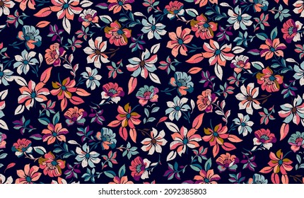 embroidered floral pattern, perfect for fashion, papers and decoration